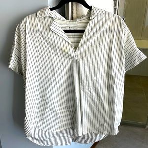 Madewell stripped button up blouse